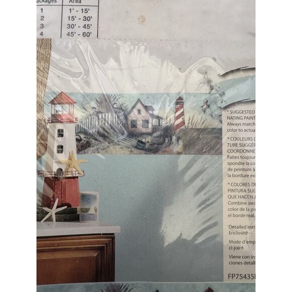 VTG 3 Wall Borders Home Trends Coast Coastal Cottage Ocean Core Seaside Chic - Picture 15 of 16
